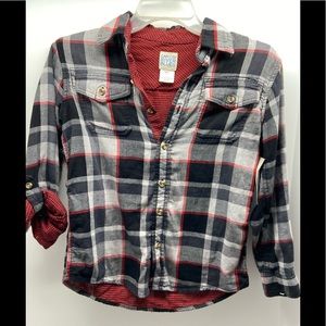 River Blues plaid shirt S